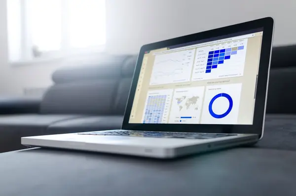 Data analytics dashboard showing SEO performance gaps