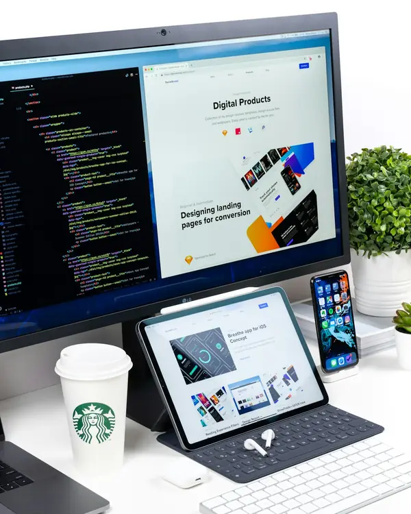 Modern law firm website design on desktop screen